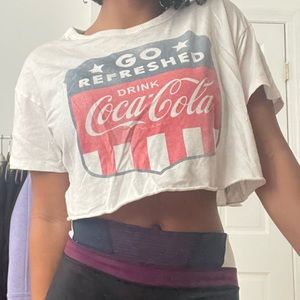washed out coca-cola crop top 😍